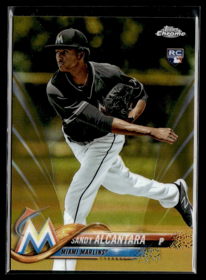 2018 Topps Chrome Gold Refractor Sandy Alcantara 30/50