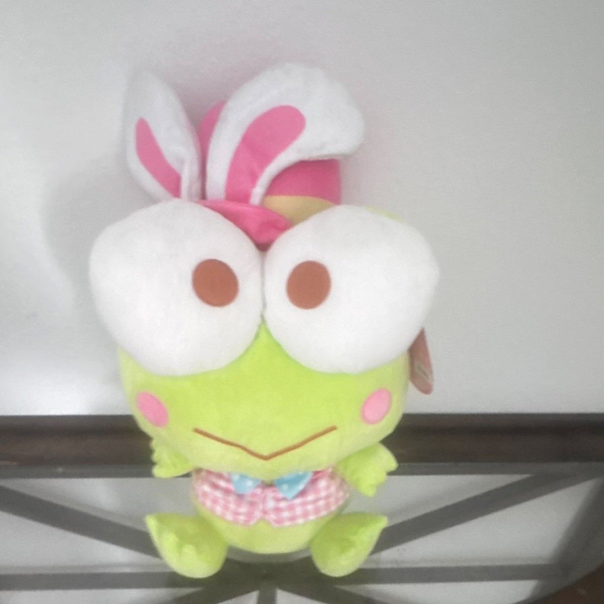 Sanrio Keroppi Jumbo Plush Frog Hello Kitty and Friends Green Pink