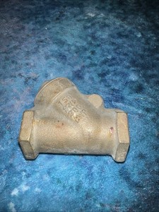NIBCO 1" Y Swing Check Valve, 150 SWP 300CWP, Bronze, #96666