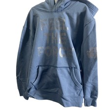 Gap Kids Star Wars Hoodie Feel The Force Blue Metallic Print Size 10
