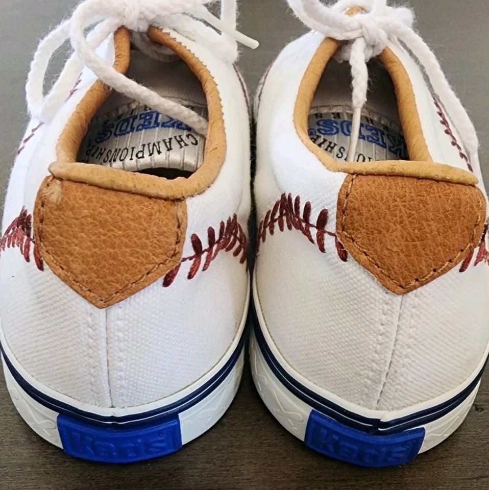 NEW Vintage 1992 Keds Kids Sz 13 Embroidered Baseball Champion Shoes - Image 2 of 4