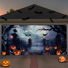 Halloween Garage Door Banner Cover Decorations,6 X 13 Ft