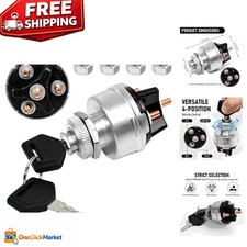 Durable 4 Position Universal Ignition Switch For 12v Vehicles - Compact Design Durable 4 Position Universal Ignition Switch For 12v Vehicles - Compact Design