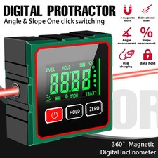 Digital Angle Finder with Electronic Laser - 4-side Strong Magnetic Angle Gauge