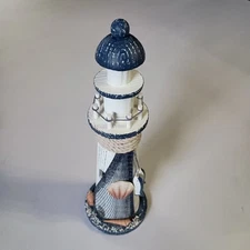 Lighthouse Statue/Sculpture Handcrafted 12" Tall 3D Nautical Decor 