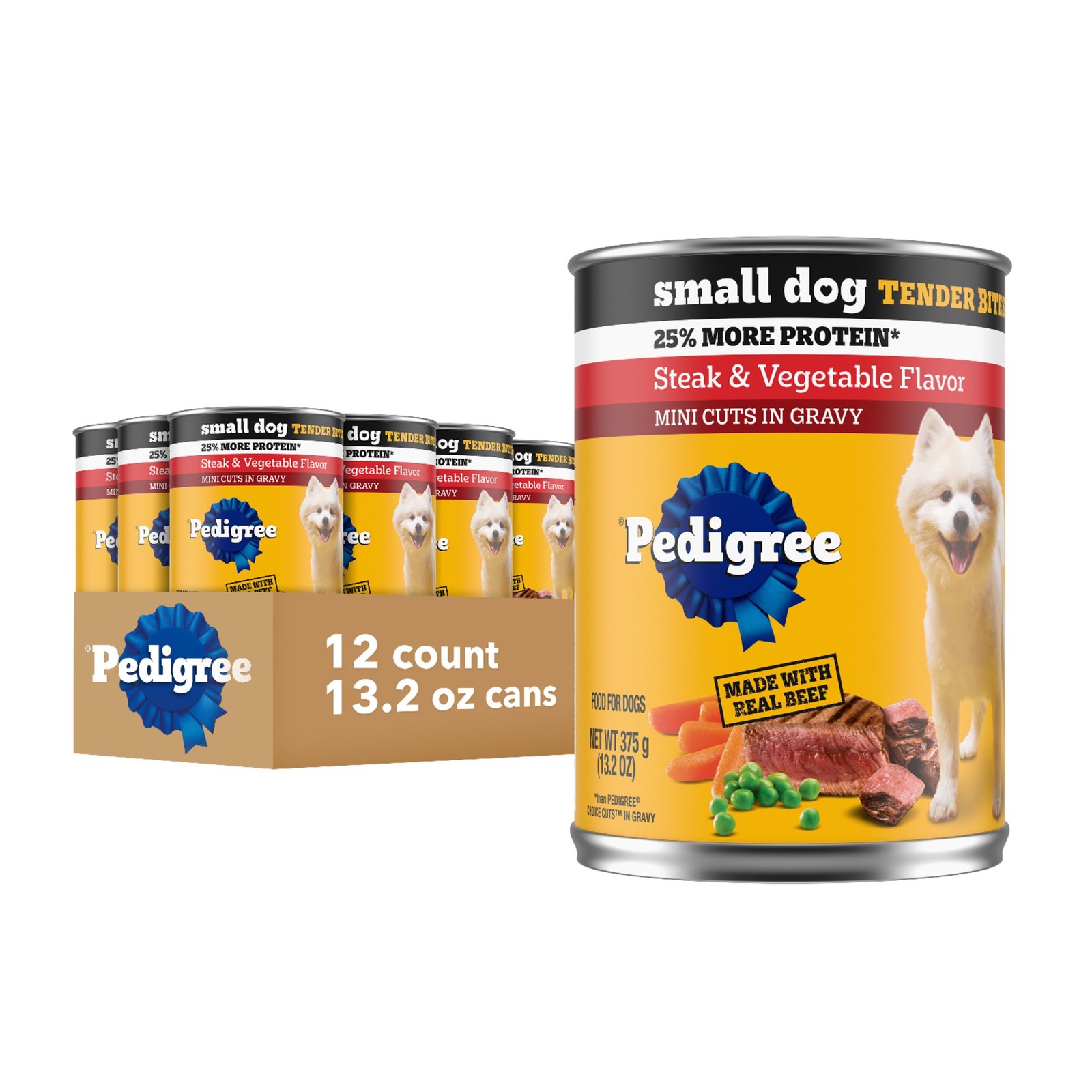 Small Dog Tender Bites in Gravy Wet Dog Food, Steak  Vegetab