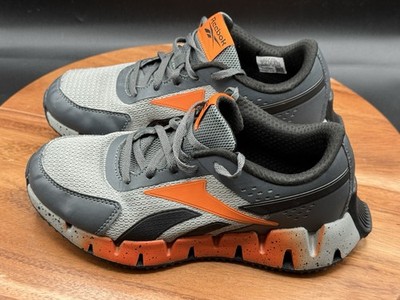 Reebok Boys Zig Dynamica 2 Gray Running Shoes Sneakers Size 4