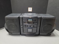 JVC PC-X55 Portable Multi Bass Horn Boombox Cassette CD Radio Stereo Read Desrip