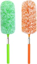 2 Pack Extendable Microfiber Feather Duster, Electrostatic Microfiber Head, Up