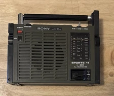 Sony ICF-111B Sports 11 FM-AM Solid State All Weather Radio (Tested) Cosmetic Da