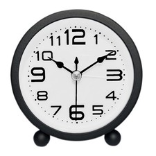 Alarm Clock Bedside Silent Non Ticking Table Clock with Large Display