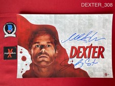 Jennifer Carpenter Michael C. Hall dual signed Dexter 12x18 photo Beckett COA