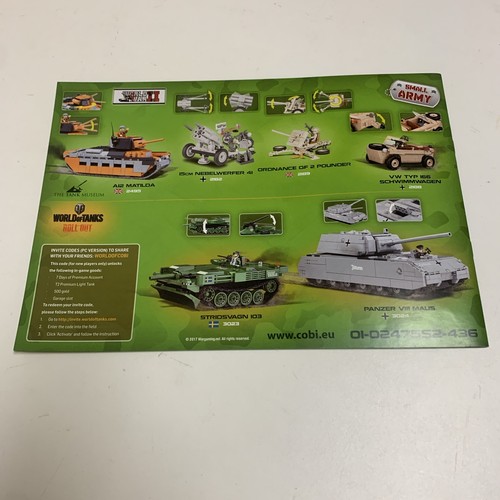 COBI M-10 WOLVERINE Instruction MANUAL ONLY WWII Historical Collection - Picture 2 of 2