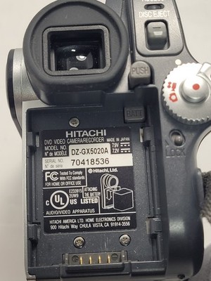 Hitachi DZ-GX5020A DVD RW Video Camcorder 30X Zoom Tested Working