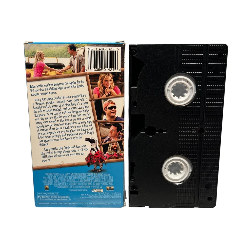 50 First Dates VHS 2004 Late Era Adam Sandler Drew Barrymore V7 - Image 2 of 4