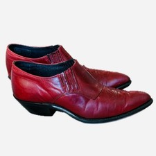    CODE WEST Vintage 80s Red Leather Western ...