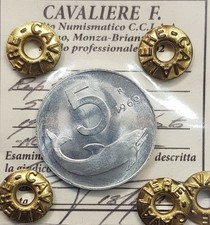 Repubblica 5 Lire 1969 1 ROVESCIATO -  FDC Perizia CAVALIERE