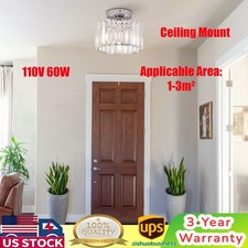 Modern Chandelier Light Crystal Ceiling Light Fixture Flush Mount Ceiling Lamp