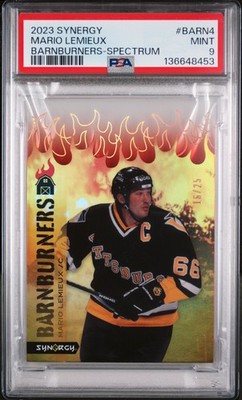 2023 UD SYNERGY BARNBURNERS SPCTRM #BARN4 MARIO LEMIEUX 16/25 PSA 9