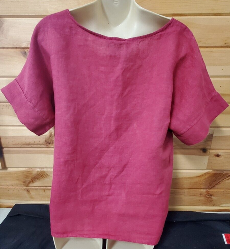 Francesca Bettini 100% Linen Cherry Bloss Small Tunic Top - Picture 5 of 6
