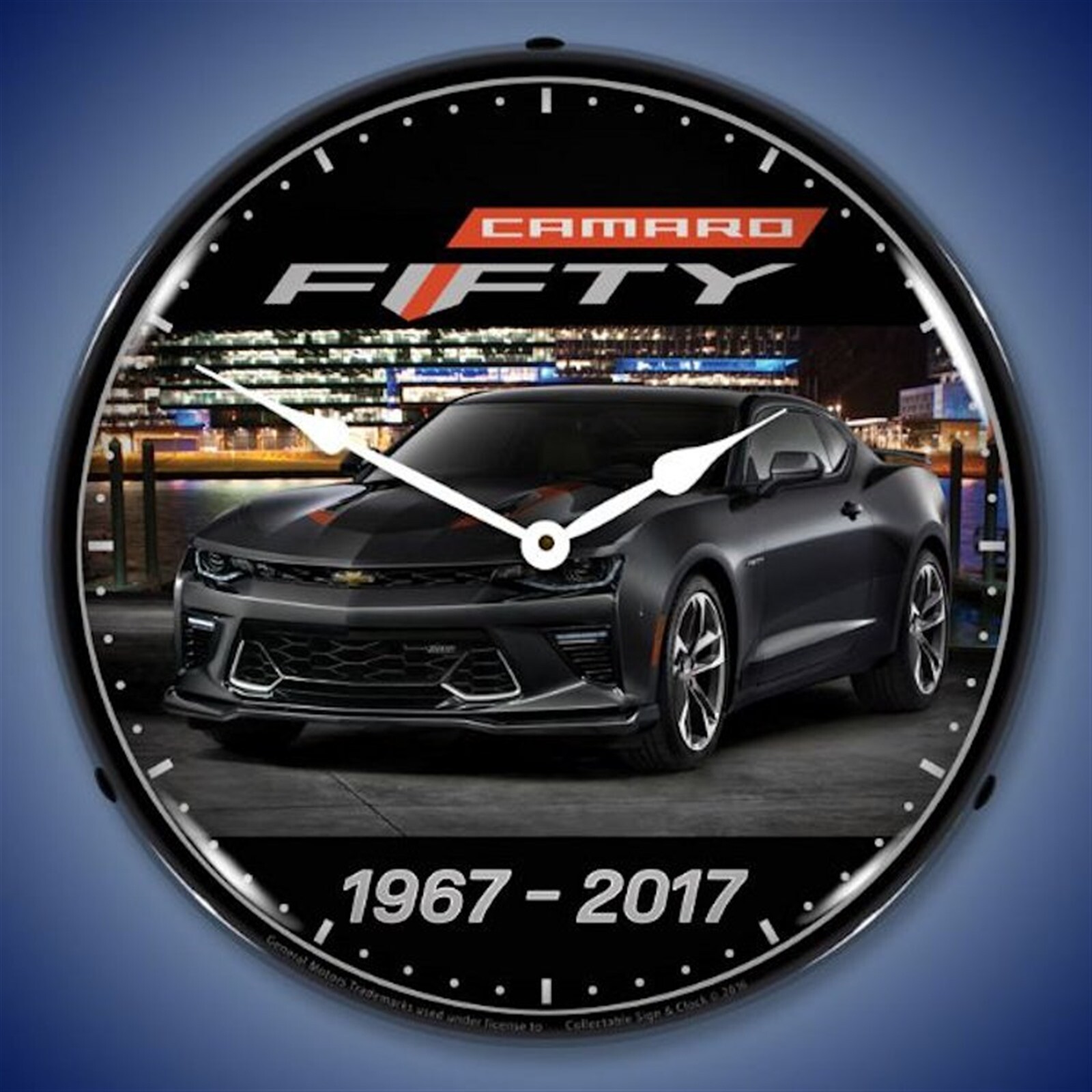2017 Camaro 50th Anniversary Wall Clock, LED Lighted