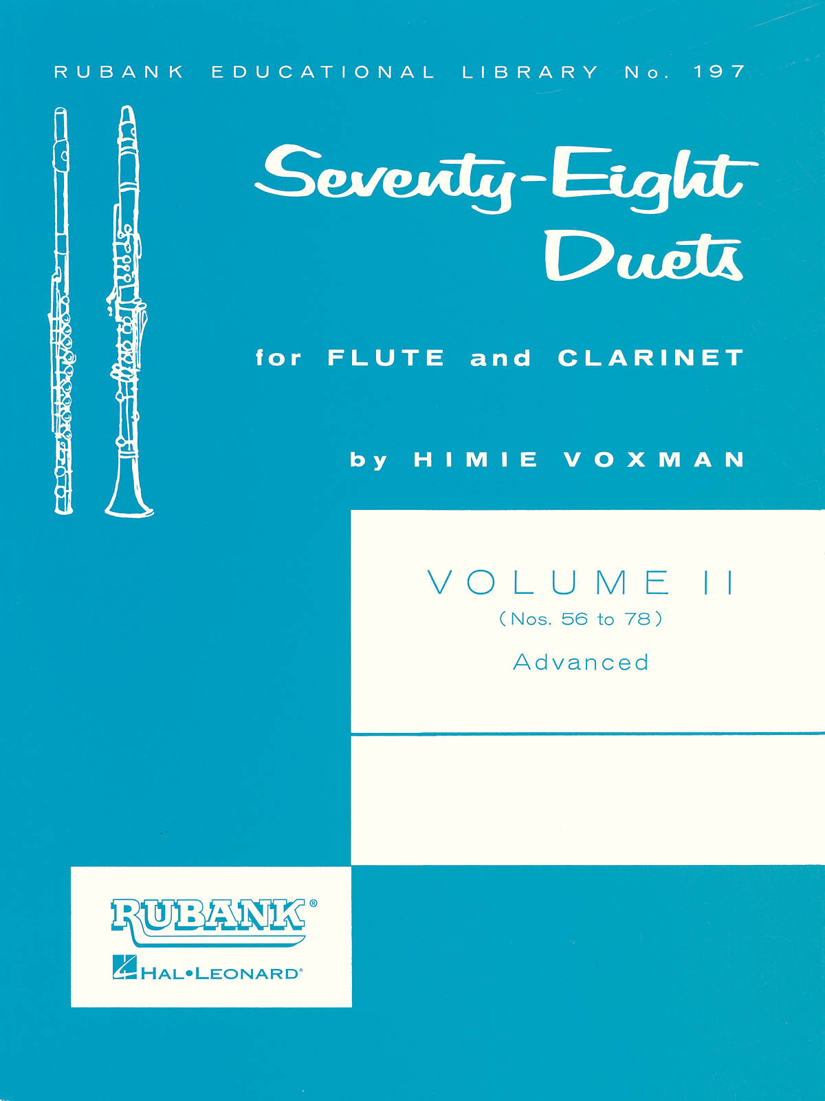 Rubank 78 Duets Flute & Vol 2 Nos 5678 Advanced Sheet Music