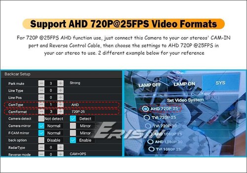 170° Fisheye AHD/CVBS 25FPS Auto Front-/Rückfahrkamera IP68 Wasserdicht Universal - Bild 15 von 17