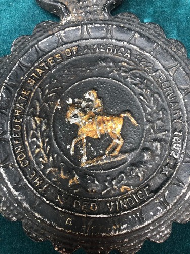 Confederate States Of America CSA Cast Iron Trivet Dei Vindice 22 February 1862 - Picture 5 of 8