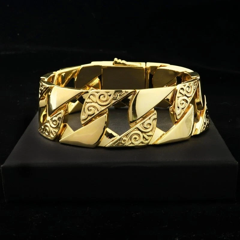 Mens gold shop chaps bracelet