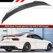 FOR 2008-2017 AUDI A5 2DR COUPE PSM HIGHKICK STYLECARBON FIBER TRUNK LID SPOILER