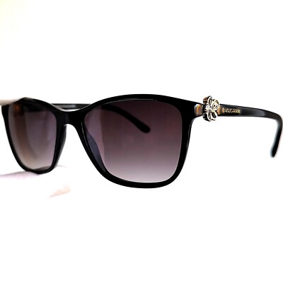 Sonnenbrille BVLGARI 4073B sunglasses cateye black flower rhinestone Bulgari