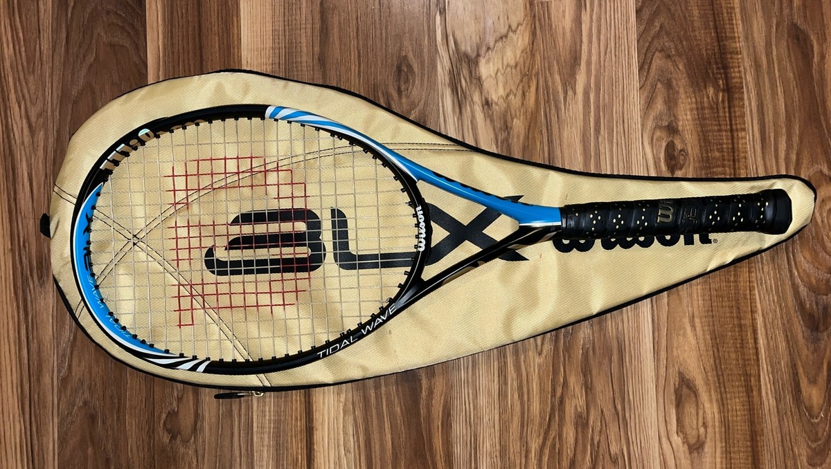 Wilson Tidal Wave Blx Tennis Racket and BLX Gold Shoulder Bag
