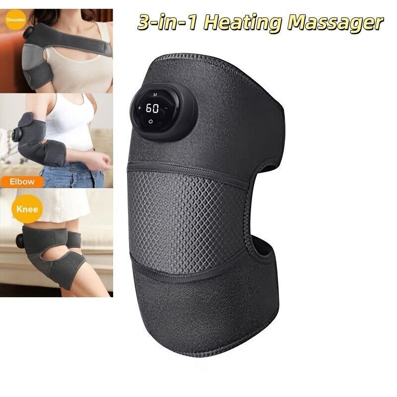 Knee Massager w/ Heat and Vibration, Knee Heating Pad for Arthritis with  Massage