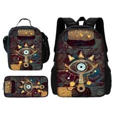 Legend of Zelda Mochila Escolar Bolsas de Almuerzo Bolsas de Lápiz Bolso de Hombro Escolar Manga