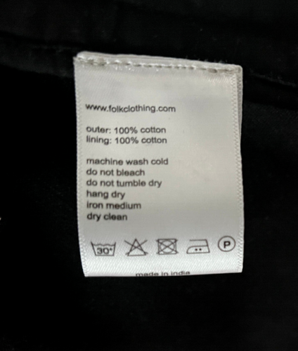 Folk Twill Assembly Overshirt Jacket Size XL In 'Soft Black' - Picture 7 of 8