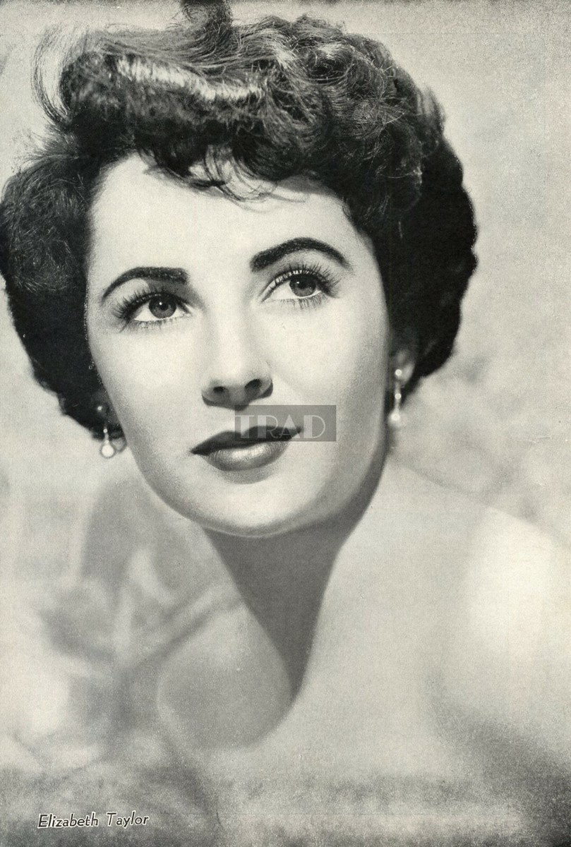ELIZABETH TAYLOR 1951 Vintage Japan Picture Clipping 7x10 jb