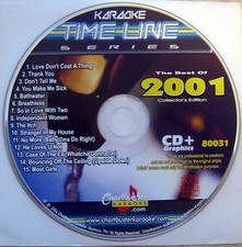 Chartbuster Karaoke Timeline CD G - CB80031 Vol. 1  Best Of 2001 Pop  Female 