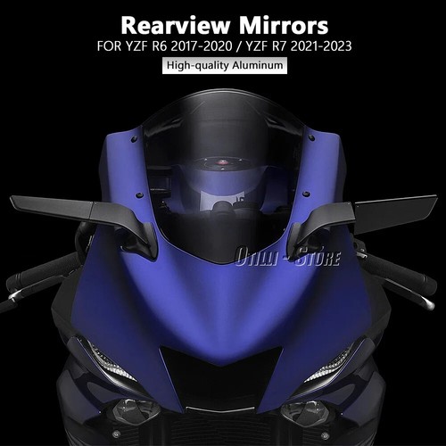 CNC Rotatable Rearview Side Mirrors For Yamaha R1 YZF R6 2017- YZF R7 2021- - Picture 14 of 15