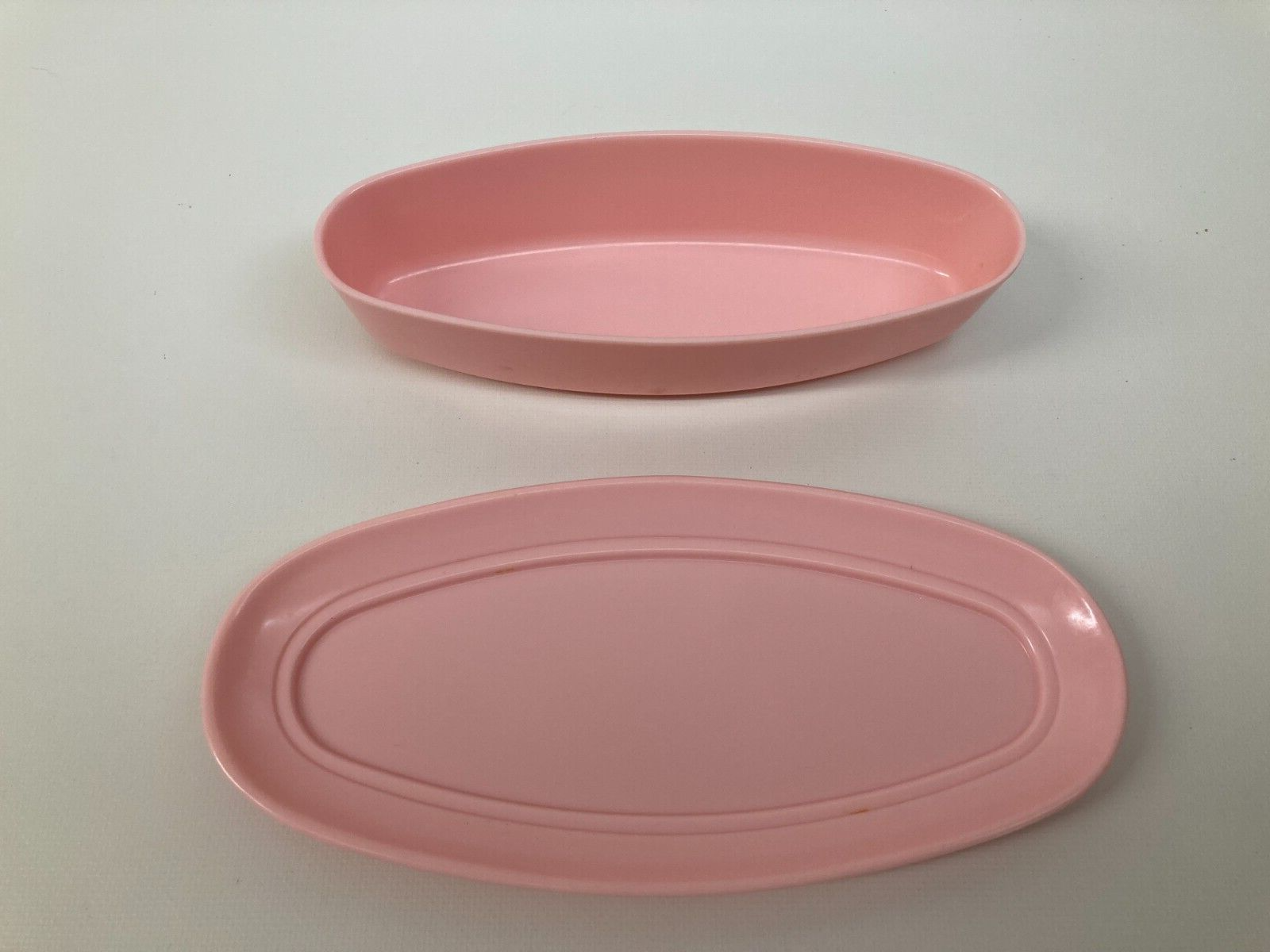Pink Melmac Covered Butter Dish 81/2” Melamine Stetson Corp Retro Mid