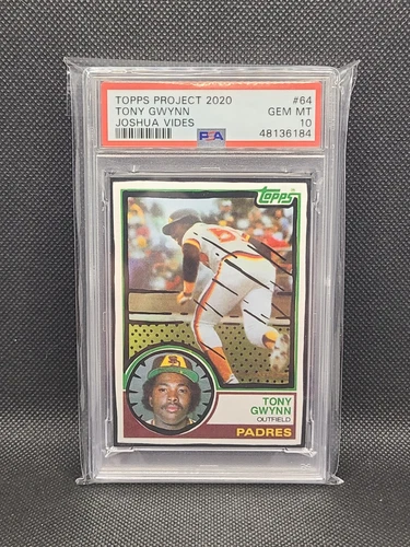 2020 Topps Project 2020 #64 Tony Gwynn By Joshua Vides PSA 10 Padres POP 4