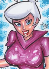 Judy Jetson, The Jetsons Original Sketch Card Painting by Chris McJunkin