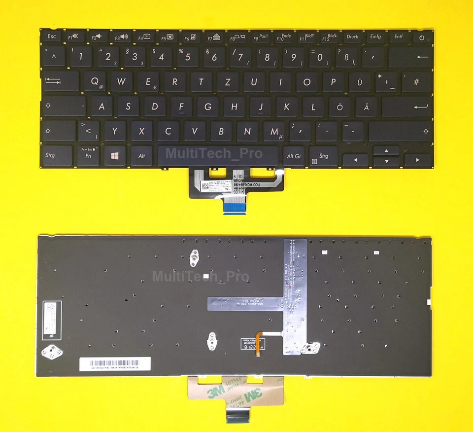 MARKENLOS DE Tastatur Asus ZenBook UX433 UX433FA UX433FN UX433FQ UX433FAC mit Beleuchtung