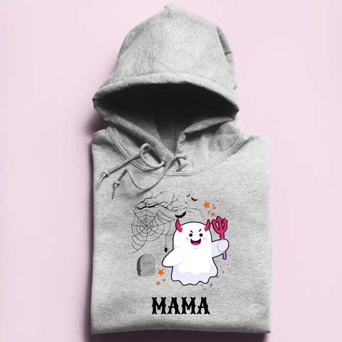 Geist mit Name Damen Hoodie personalisierbar Gespenst Andenken - Bild 9 von 9