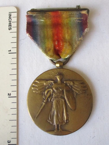 Original Vintage WW1 US MILITARY INTER-ALLIED VICTORY MEDAL