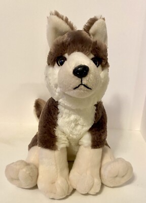Adventure Planet Plush Wolf/Husky  Dog Gray White Stuffed Animal Soft Toy