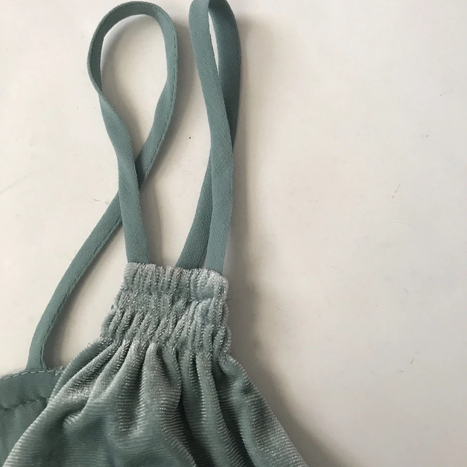 Babydoll Y2K de finales de 2000 Cami Top S Terciopelo en niveles Hada Grunge Sirena Foto 4 de 4