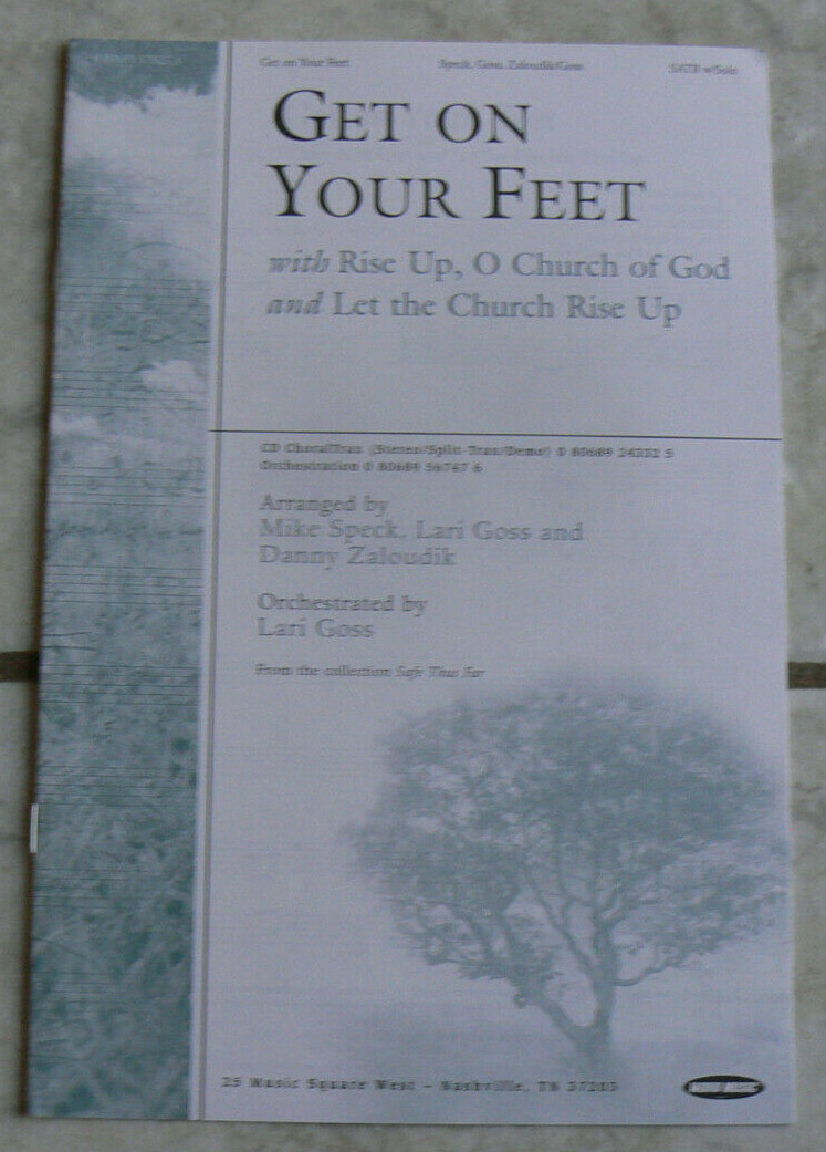 Get on Your Feet w/Rise Up,Speck/Goss/Zaloudik 2001 sheet music SATB w/Solo Word