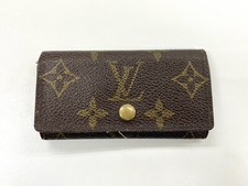 Authentic LOUIS VUITTON Monogram Multicles 4 Key Case M62631 Brown As is