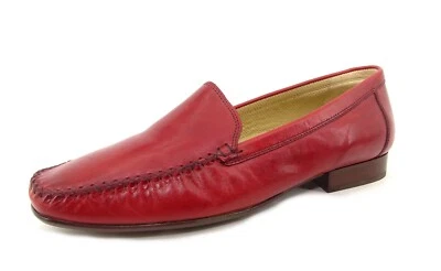 Sioux Schuhe Slipper Damenschuhe Mokassins Halbschuhe Leder Rot Gr. 44,5 - 10 F - Bild 1 von 4