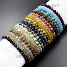 6mm Handmade Mixed Natural Gemstone Round Beads Stretchy Bracelet Healing Reiki